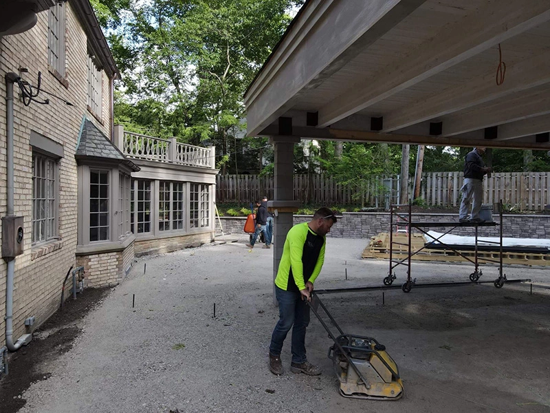 Landscape Specialists Building a New Patio Space